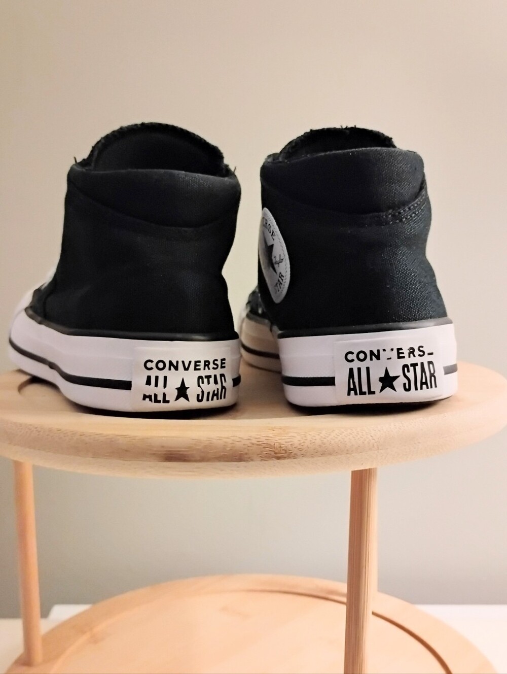 Converse Women's Chuck Taylor All Star  Black Mid-High Shoes - Picture 4 of 7